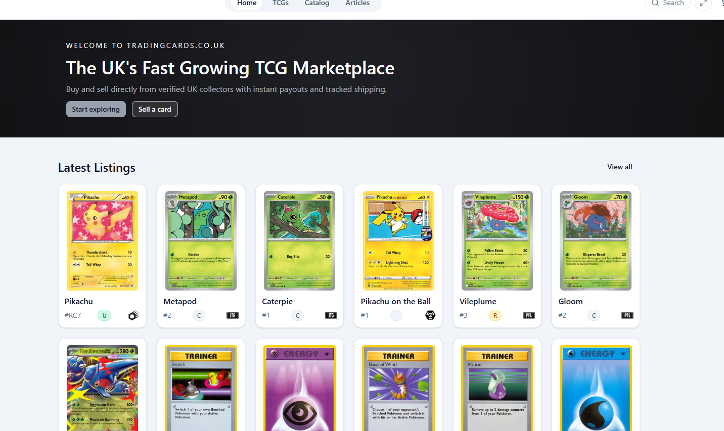 Welcome to TradingCards.co.uk!