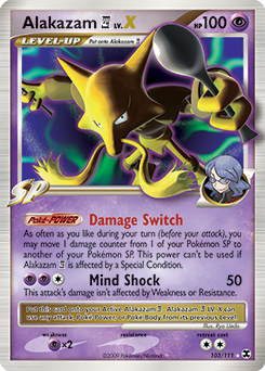Alakazam E4 LV.X card art