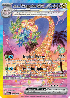 Alolan Exeggutor ex card art