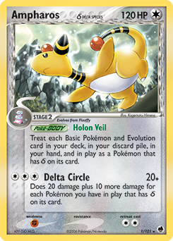 Ampharos δ card art
