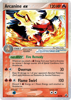Arcanine ex card art