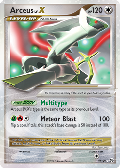 Arceus LV.X card art