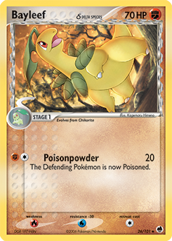 Bayleef δ card art