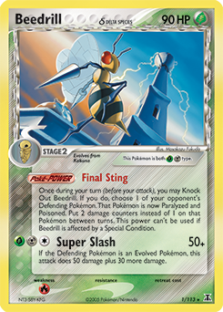 Beedrill δ card art