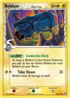 Beldum δ card art