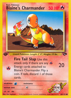 Blaine's Charmander card art