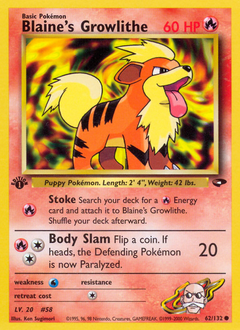 Blaine's Growlithe card art