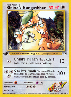Blaine's Kangaskhan card art