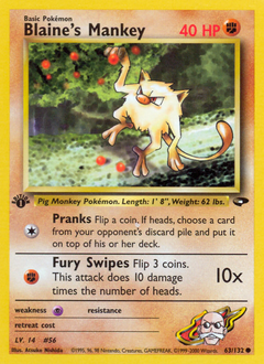 Blaine's Mankey card art