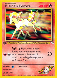 Blaine's Ponyta card art