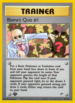 Blaine's Quiz #1 card art