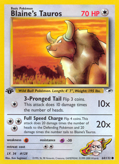 Blaine's Tauros card art