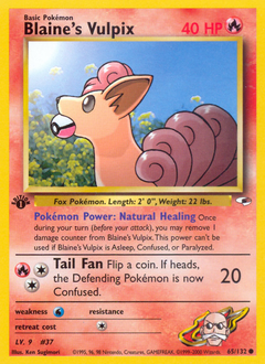 Blaine's Vulpix card art