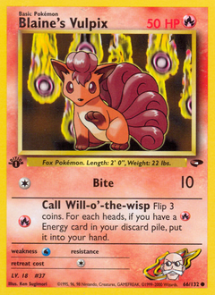 Blaine's Vulpix card art
