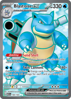 Blastoise ex card art