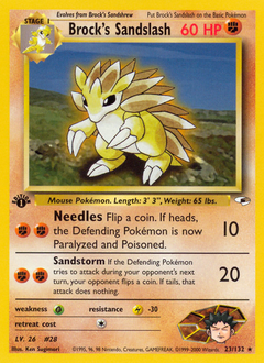 Brock's Sandslash card art