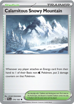 Calamitous Snowy Mountain card art