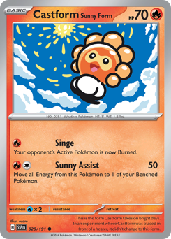 Castform Sunny Form card art