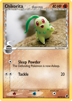 Chikorita δ card art