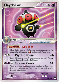 Claydol ex card art