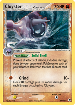 Cloyster δ card art