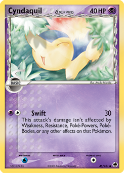 Cyndaquil δ card art