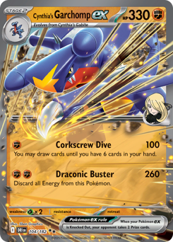 Cynthia's Garchomp ex card art