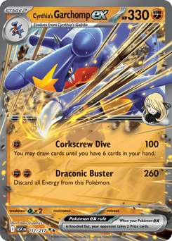 Cynthia's Garchomp ex card art