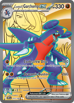 Cynthia's Garchomp ex card art