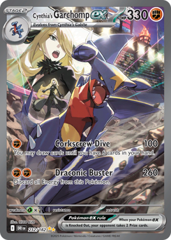 Cynthia's Garchomp ex card art