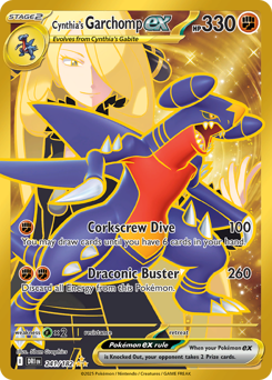 Cynthia's Garchomp ex card art