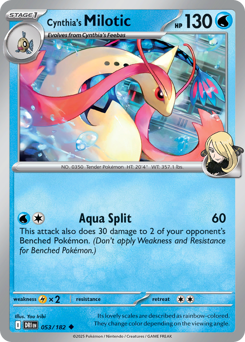Cynthia's Milotic card art