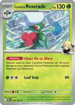 Cynthia's Roserade card art