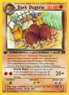 Dark Dugtrio card art