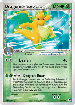 Dragonite ex δ card art