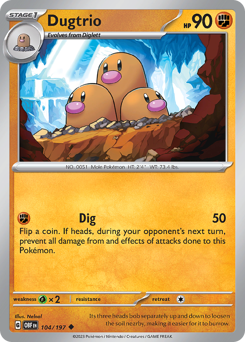 Dugtrio card art