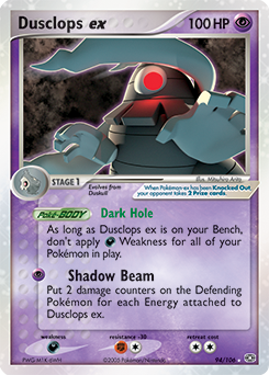 Dusclops ex card art