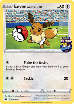 Eevee on the Ball card art