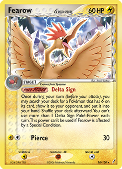 Fearow δ card art