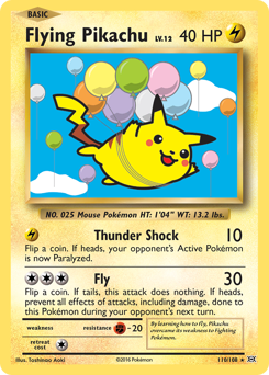 Flying Pikachu card art