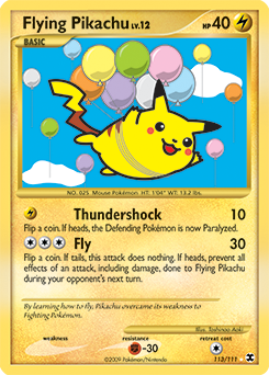 Flying Pikachu card art