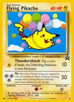 Flying Pikachu card art