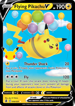 Flying Pikachu V card art
