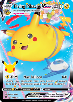 Flying Pikachu VMAX card art