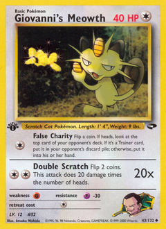 Giovanni's Meowth card art
