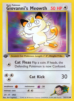 Giovanni's Meowth card art