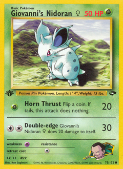 Giovanni's Nidoran ♀ card art