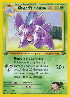 Giovanni's Nidorino card art