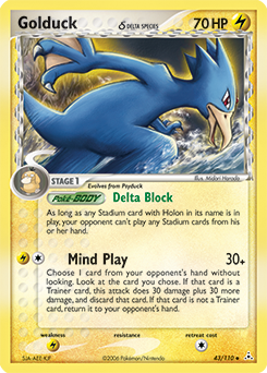 Golduck δ card art