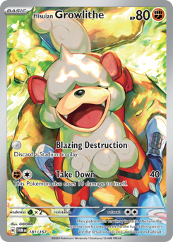 Hisuian Growlithe card art